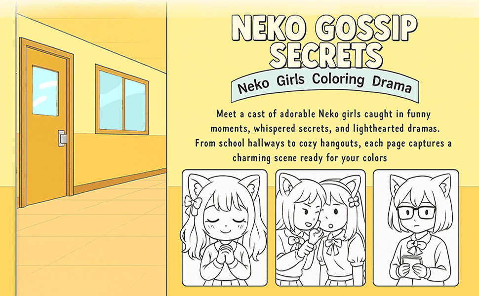 Neko Gossip Secrets - Neko Girls Coloring Drama