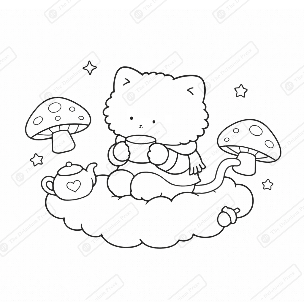 The Catsmos - Cute Cat Coloring Book